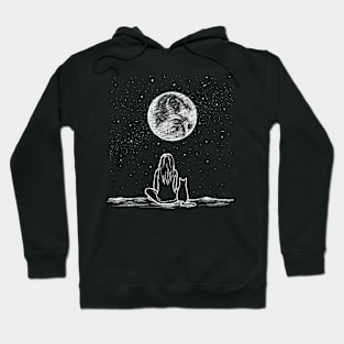 Cat and moon Hoodie